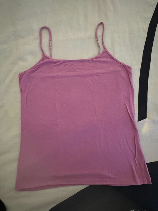 Merona Tops - Pink Spaghetti Strap Cami Tank Top Soft Basic Layering Tee Sz M